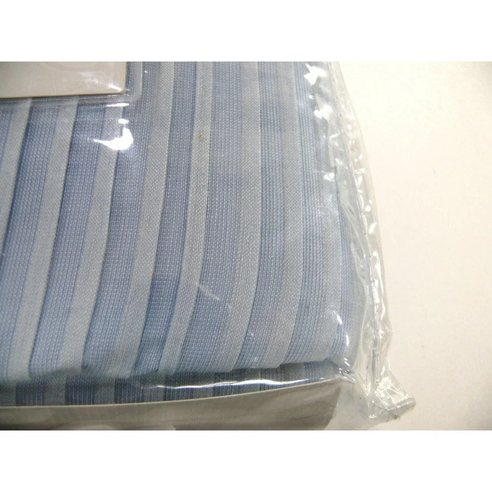 NWT PRALINE victoria classics Luxury Fabric SHOWER CURTAIN light aqua stripes